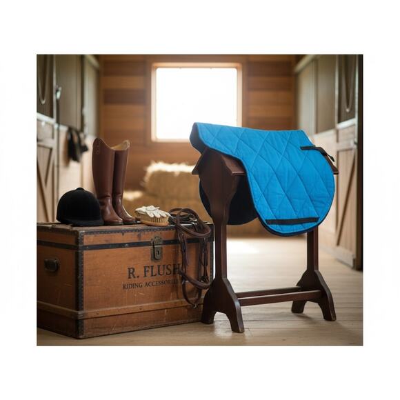 NWOT Teal Blue English Saddle Pad - Picture 1 of 4